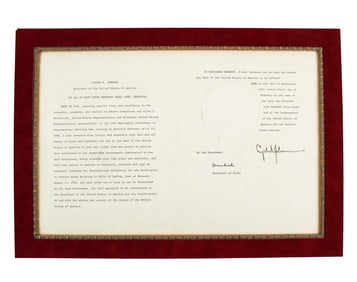 Lyndon Johnson DS Re: Protocol to Amend Bills of Lading at 13th Diplomatic Conference, 1968
