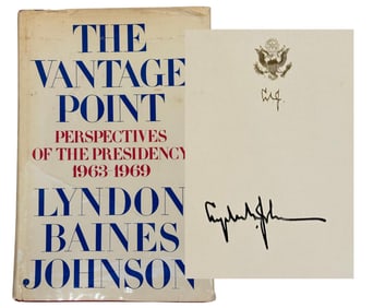 LBJ Signed 1st Ed. of "Vantage Point" Published 2 Years Before His Death
