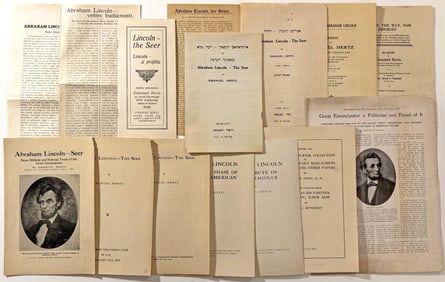 Emanuel Hertz on Abraham Lincoln, Fifteen Pamphlets in Many Languages!