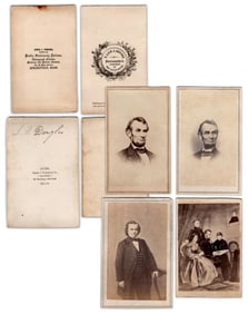 Abraham Lincoln Cartes de Visite Plus Bonus of Stephen Douglas