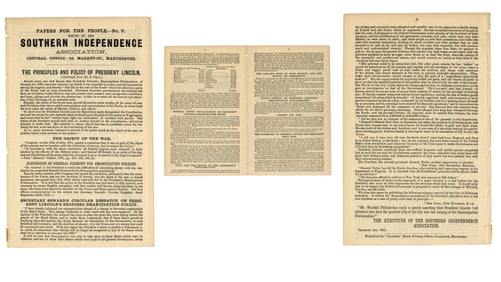 Southern Independence Anti-Lincoln Pamphlet: "Lincoln's proclamation was...an invitation to the