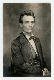 Beardless Abraham Lincoln Presidential Nomination-Era Photo, Meserve Printed & Collected