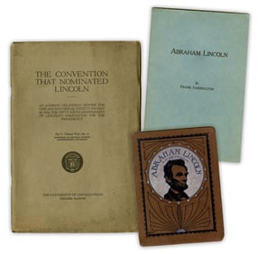 Group of 3 Lincoln-Related Pamphlets, Including One Signed by the Author: 1916-1944