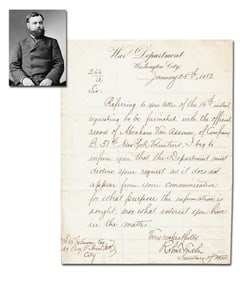 Robert Todd Lincoln ALS as Secretary of War
