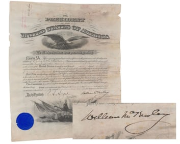 William McKinley Signed Christmas Eve Appointment