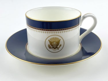 USS Ronald Reagan Souvenir Fitz & Floyd Tea Cup and Saucer