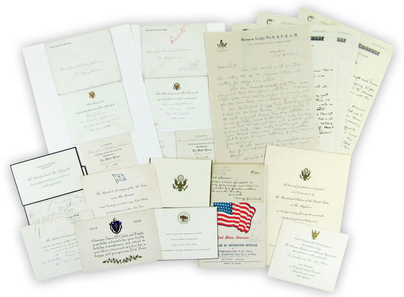 FDR Admin. Invitations, Letters, & Cards From Fmr. Sec of Defense! A Unique Collection! (1 of 4)