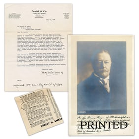 Lovely Grant/Taft Association, Printed Inscription on Nice Photo
