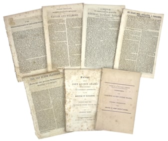 Group of 7 Scarce Presidential Imprints ca. 1848