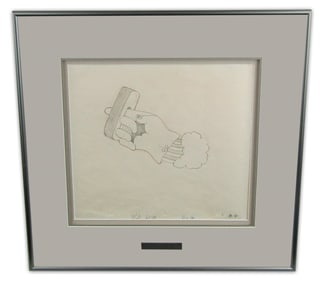 Framed Pencil Animation of Glove from "Yellow Submarine"
