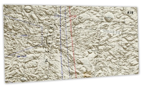 Apollo 17 Flown Photography Map, Ex. Gene Cernan