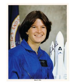 Sally Ride Signed NASA Portrait