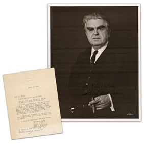John L. Lewis Autographed Portrait & TLS