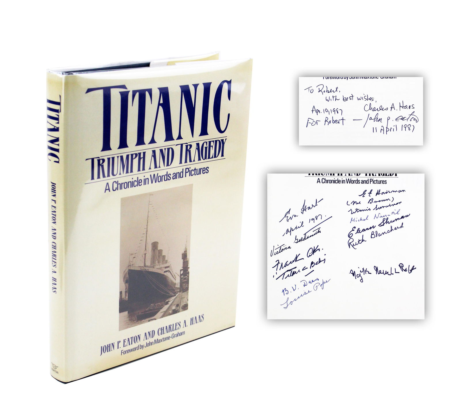 1st Ed. "Titanic: Triumph and Tragedy" Signed by 9 Survivors & Authors (1 of 12)