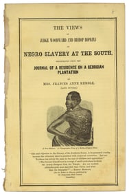 Graphic Slavery Title with Important Abolitionist Content: "The Views of Judge Woodward and Bishop