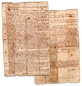 Great Slave Content in Colonial Virginia Will, Rare