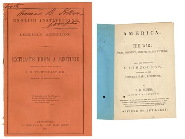 British Pamphlets Re: American Revolution, Published Last Years of Civil War