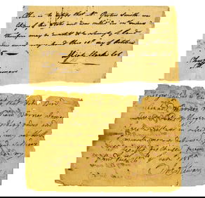 Two Elijah Clark & John Stewart Signed Military Certificates for Soldiers in Their Command