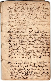 Rev War Account Book of Future Congressman and Senator Incl. Servants, Possibly Slaves