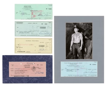 Group of 40 Checks Signed by Actors: Barker, Kerr, Price, Wilder, and more!