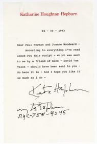 Katharine Hepburn Floats an Environmentalist Script by Paul Newman and Joanne Woodward