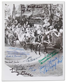 The Wizard of Oz Munchkin Photo Signed by 10 Cast Members, With LOA