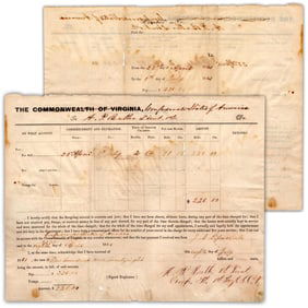 Fascinating Repurposed Account Form from Early History of the Confederacy