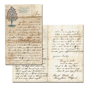 Union Soldier Writes a Love Letter to his Sweetheart on Patriotic Stationery