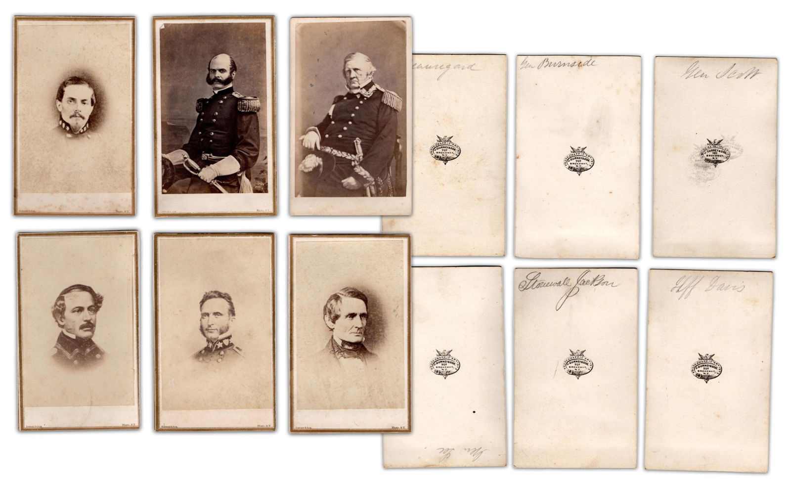 Civil War Union & Confed Generals and Leaders in Cartes-de-Visite (1 of 3)