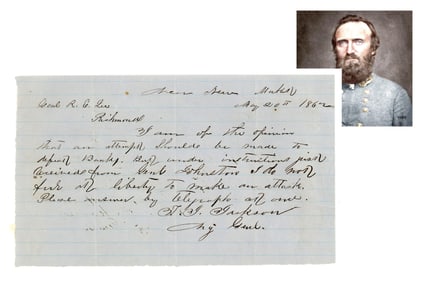Stonewall Jackson Requests Lee's Intervention During the Shenandoah Valley Campaign, Fair Copy