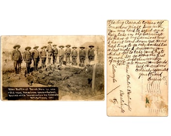 Incredible Mexican Revolution RPPC with Deceased Insurrectos