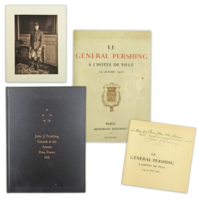 John J. "Black Jack" Pershing Signed Post WWI French-Language Book Celebrating A.E.F.