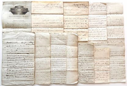 Burning of Washington! War of 1812 Archive by British Adm. Cochrane 12 letters 59 pages