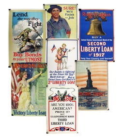Dealer's Lot, Group of 8 First World War Liberty Bond Posters