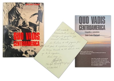 1st Ed. "Quo Vadis, Centroamerica" Signed by Salvadoran Military Commander Ricardo Cienfuego,