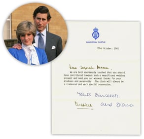 Prince Charles & Princess Diana Wedding Gift TLS from Balmoral