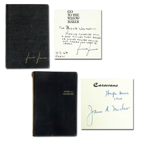 James Michener & James Jones Signed Books