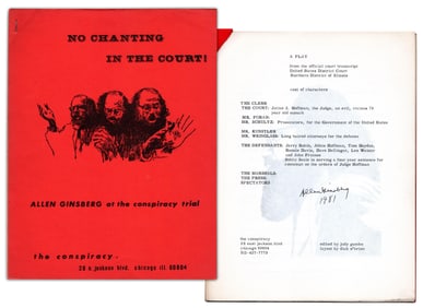 Rare Ginsberg Play Regarding Conspiracy Trial of the Chicago Seven