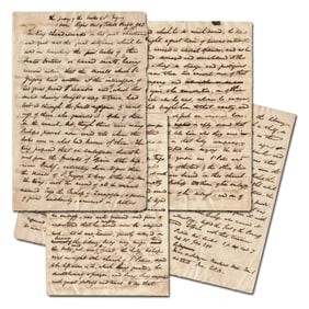 Washington Irving Autograph Manuscript, "The Finding of the Books of St. Gregory", 5pp, Ex-Forbes
