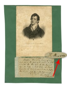 Thomas Moore Partial AMS & Engraving: "we took a ramble thro Dove-dale"