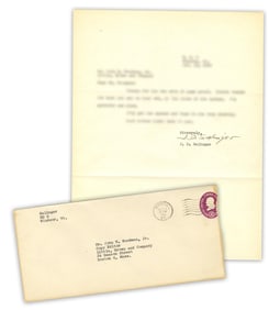 J.D. Salinger Fully Signed TLS to Copy Editor, Fantastic Publishing Contents