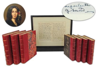 George Sand ALS To Theatre Friend: "Stay careful, conscientious and hardworking"; Along With