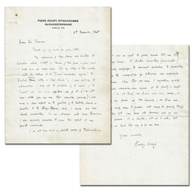 Evelyn Waugh ALS to Sir Thomas Moore: Sec. Bevin Would Not "betray our friends as Mr. Churchill &