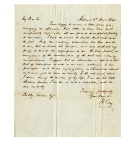 Henry Clay ALS Lamenting His Loss to James K. Polk in 1844 Election, He Ran and Lost 3 Times!