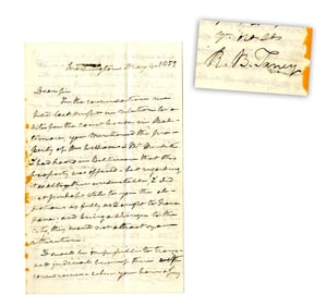 Roger Taney ALS to Jeremiah Sullivan Black on New Federal Court House Location