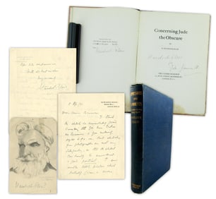 Havelock Ellis, Early Sexologist & Influencer of Psychoanalysis, 4 pc. Archive: ALS, Sketch, & (2)