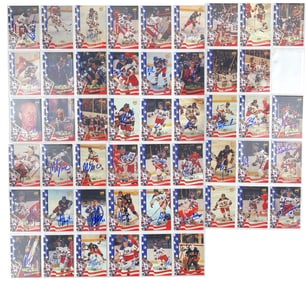 1980 Miracle on Ice Signed Card Set