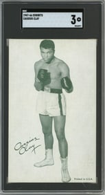 Fine Cassius Clay Boxing Exhibits Card, SGC Graded 3 VG
