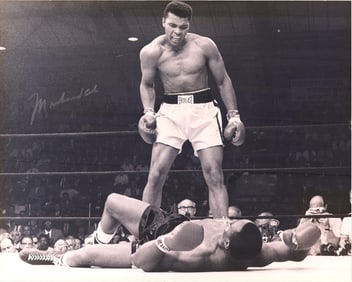Muhammad Ali Signed Oversized Photo - Classic Image Over Liston, PSA/DNA Authenticated