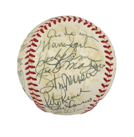 DiMaggio, Musial, Spahn, Robinson, Feller and 23 More HOFers and Greats - JSA!